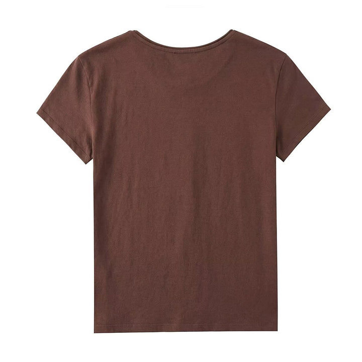 Damen T-Shirt mit minimalistischem Design und exklusivem Druck Echo Archiv