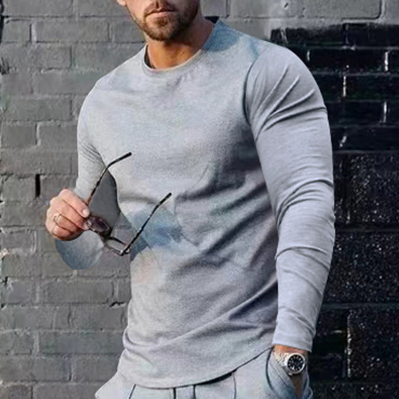 Herren lässiges Langarmshirt mit modernem Schnitt und atmungsaktivem Stoff Echoarchiv