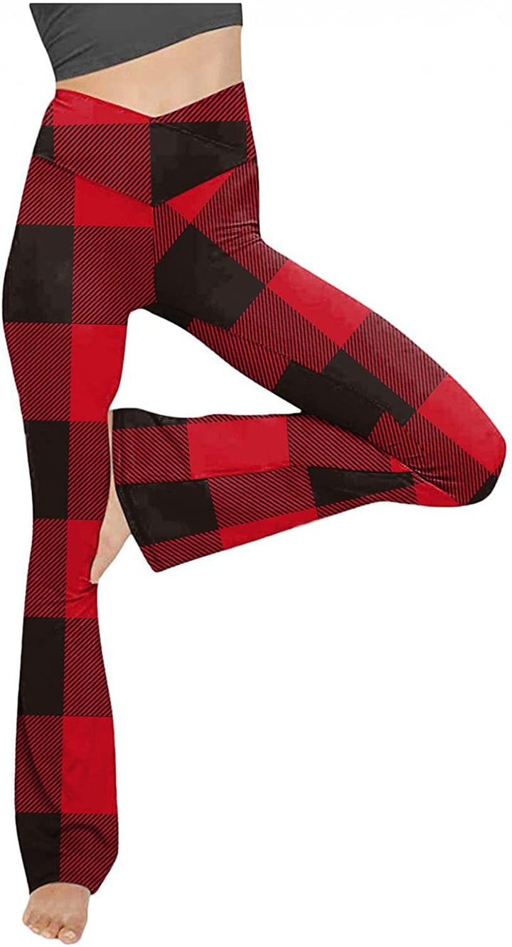 Damen nan taillenhohe Yogahose mit überkreuztem Bund und ausgestelltem Saum mit Schlitz Echo Archiv