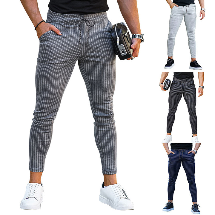 Herren modische Stretch-Jeans im Streifenlook Echoarchiv