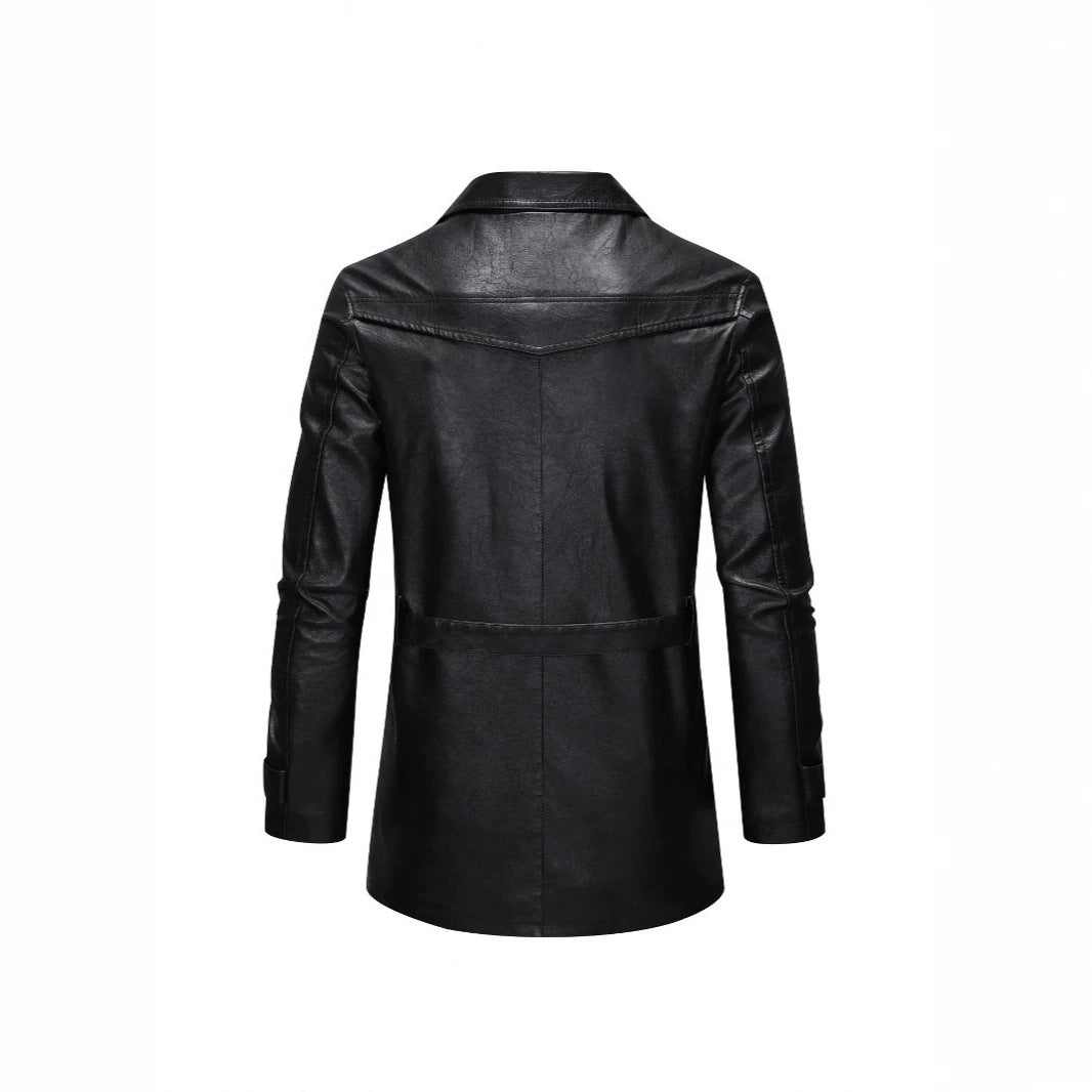 Herren Elegante Kunstlederjacke mit praktischen Taschen Echo Archiv