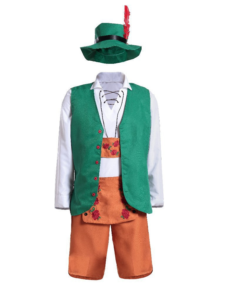 Damen nan traditionelles Dirndlkleid mit Schürze und geschnürtem Mieder Echo Archiv
