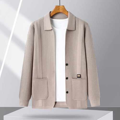 Herren Strickjacke mit hohem Kragen Echoarchiv