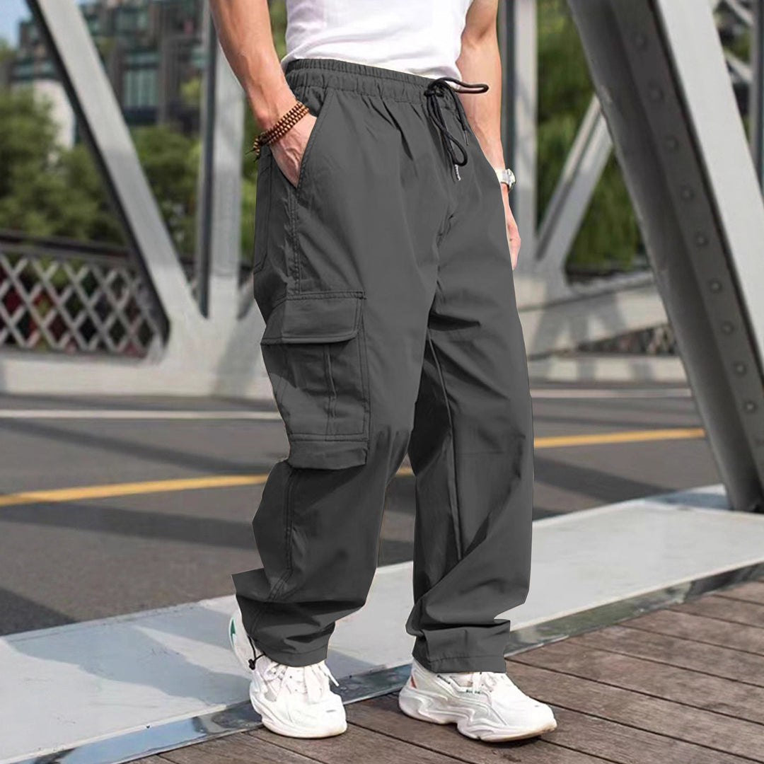 Herren moderne Cargohose mit elastischem Bund und multifunktionalen Taschen Echoarchiv