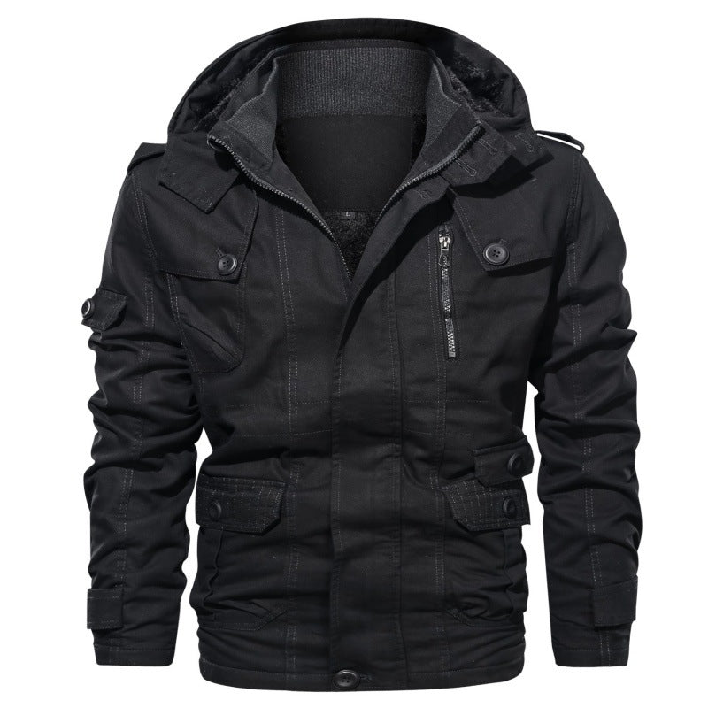 Herren stylischer Outdoor-Jacke mit multifunktionalen Taschen und wärmendem Innenfutter Echoarchiv