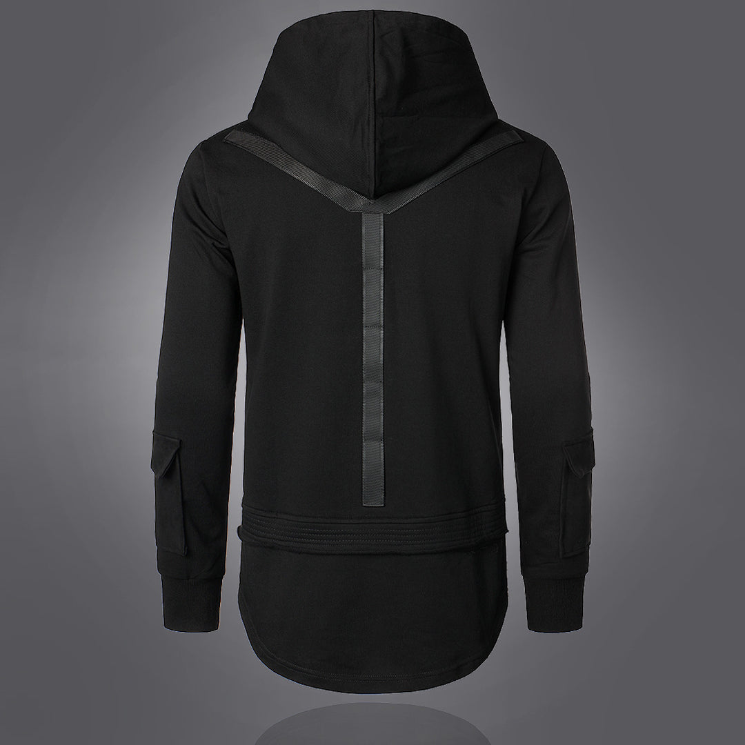 Herren modischer Hoodie mit integrierten Taschen und einzigartigem Design Echoarchiv