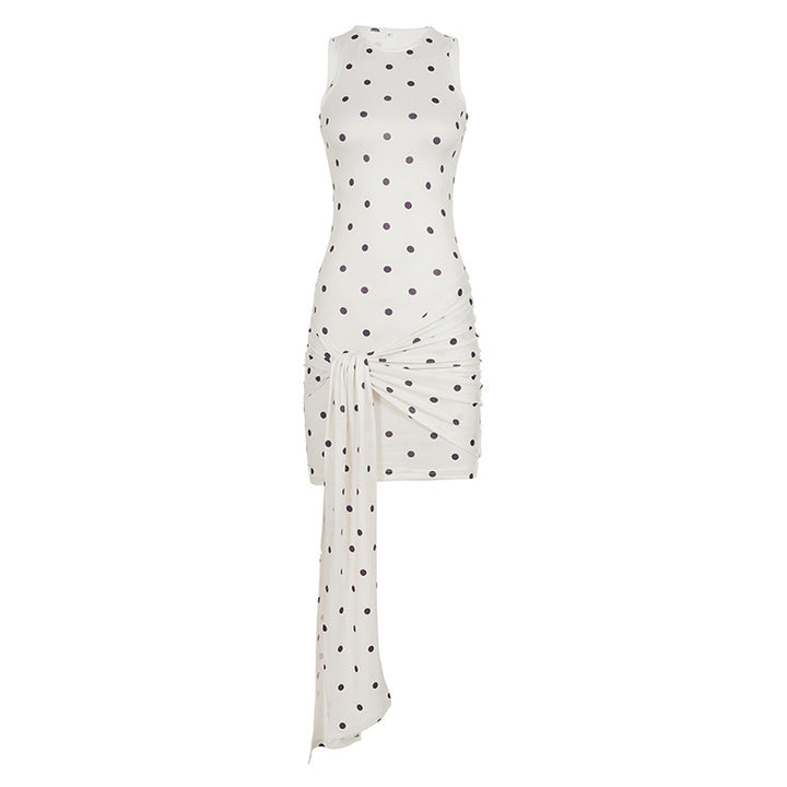 Damen Mini-Kleid mit Rüschendetails und modernen Punktmustern Echo Archiv