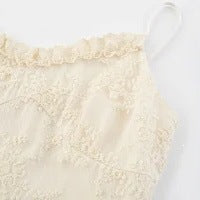 Damen romantisches Spitzenmaxikleid mit voluminösen Rüschenschichten Echo Archiv