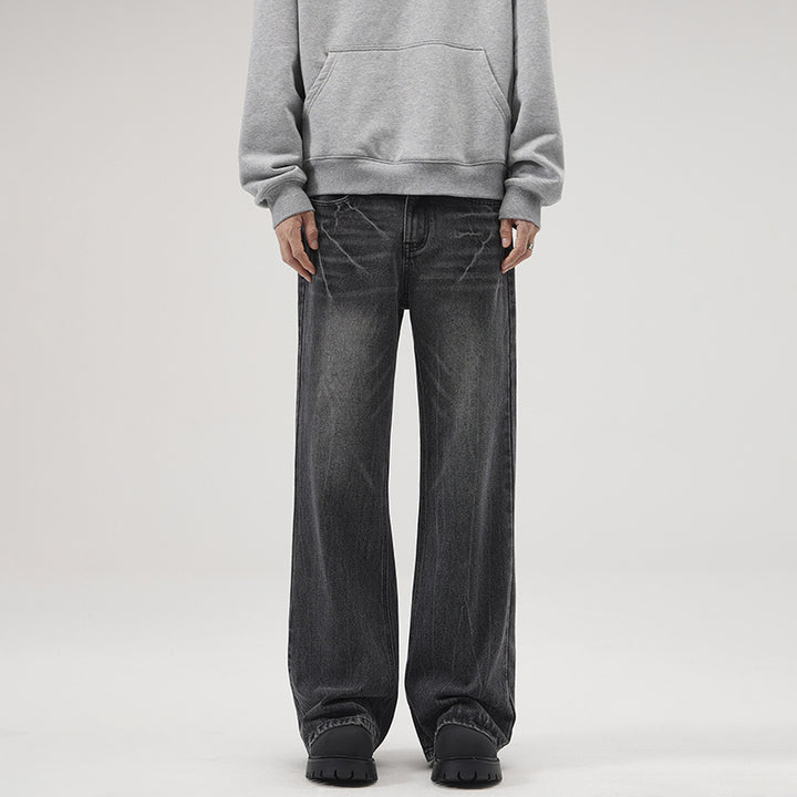 Herren Extraweite Vintage-Baggy-Jeans mit tiefem Schritt und weitem Saum Echo Archiv