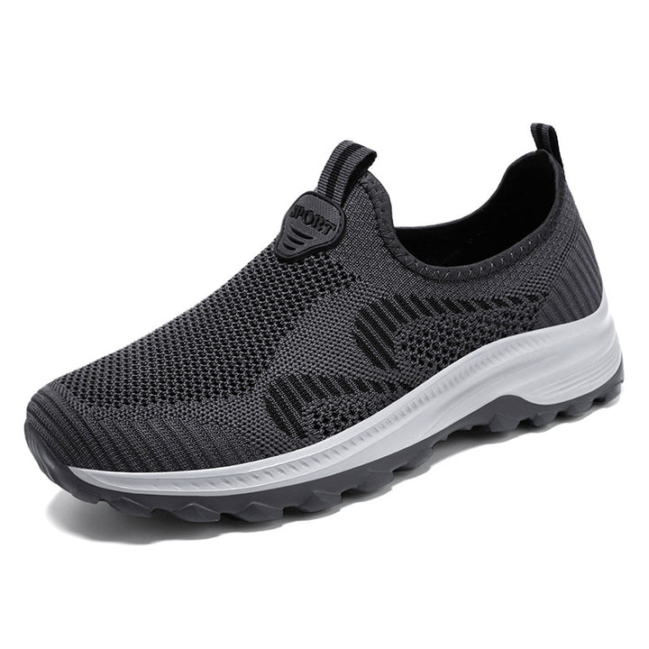 Damen nan nahtloser Strick-Slip-On Komfort-Sneaker mit elastischem Sockenschuh, stoßdämpfender EVA-Zwischensohle und griffiger Profilgummisohle Echo Archiv