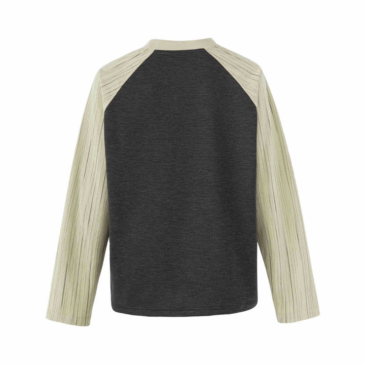 Damen Raglan‑Sweatshirt mit grafischem Kathedralprint und strukturierten Ärmeln Echoarchiv