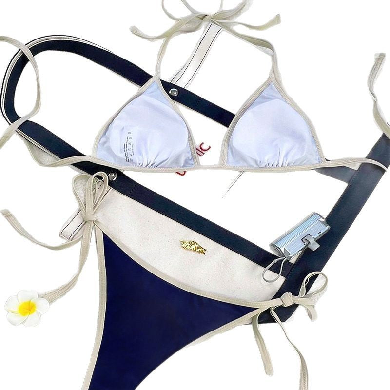 Damen Triangel-Bikini mit verspielten Schleifen Echo Archiv
