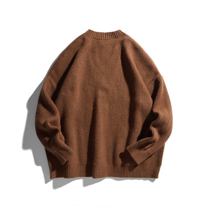 Unisex Oversize-Feinstrick-Cardigan mit V-Ausschnitt, Knopfleiste und aufgesetzten Taschen Echo Archiv