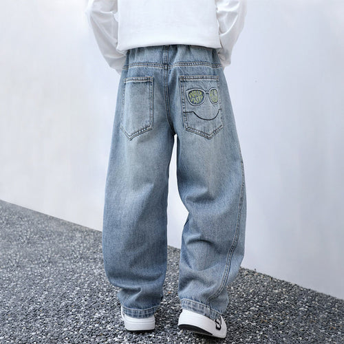 Jungen lässige Denim-Hose mit einzigartigem Smile-Print Echo Archiv