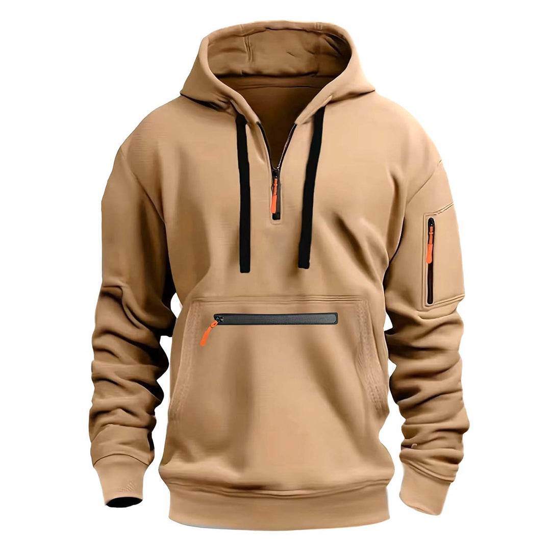Herren praktischer Zip-Hoodie mit reflektierenden Details und verschiedenen Taschen Echoarchiv