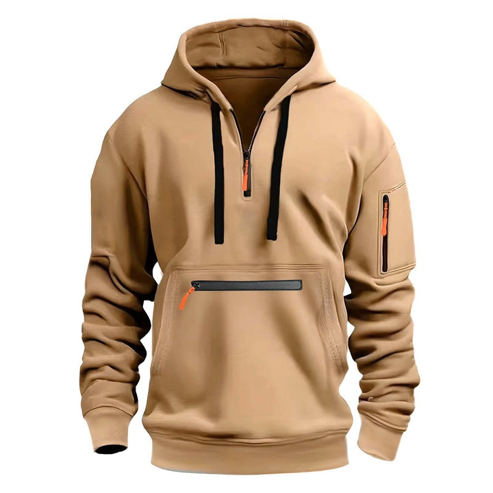 Herren praktischer Zip-Hoodie mit reflektierenden Details und verschiedenen Taschen Echoarchiv