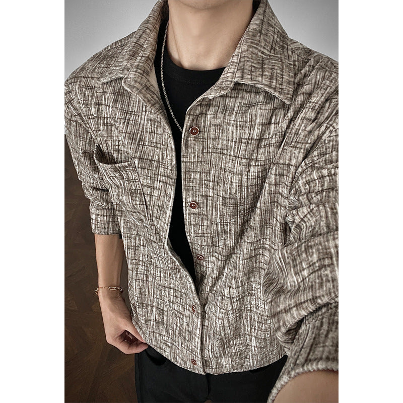 Herren Strukturierte Casual Bluse Echo Archive