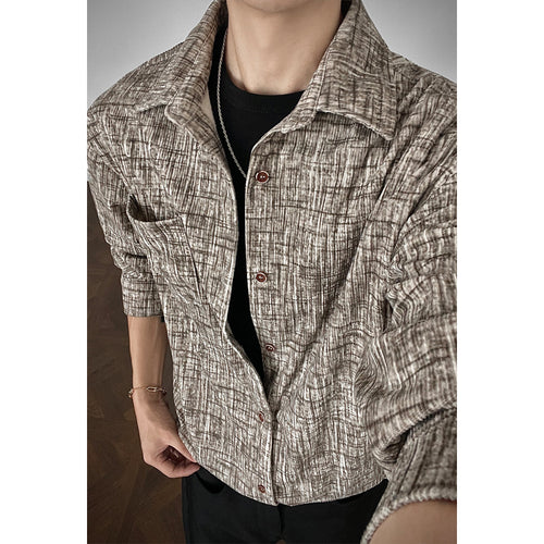 Herren Strukturierte Casual Bluse Echo Archive