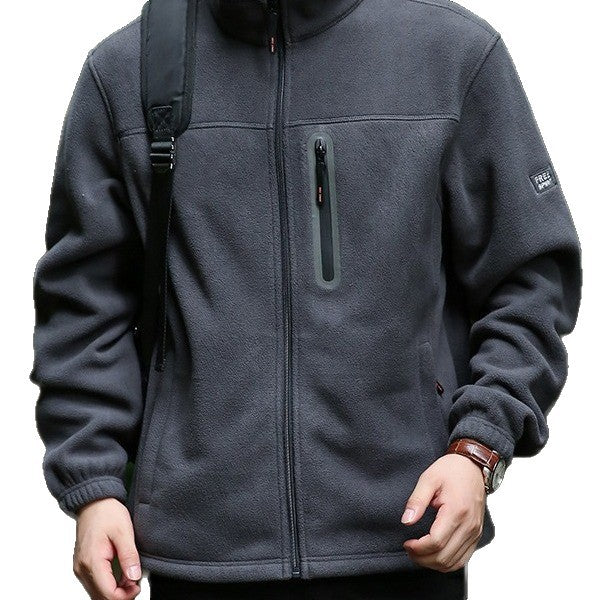Herren Atmungsaktive Microfleecejacke mit wasserabweisender Brustreißverschluss-Leiste und Stehkragen Echo Archiv