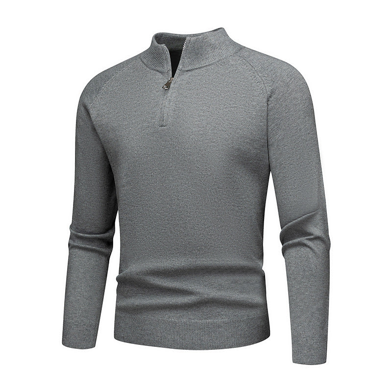 Herren modischer Pullover mit kurzem Reißverschluss Echoarchiv