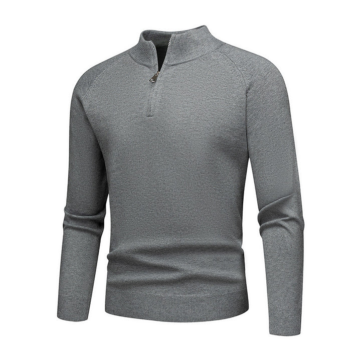 Herren modischer Pullover mit kurzem Reißverschluss Echoarchiv