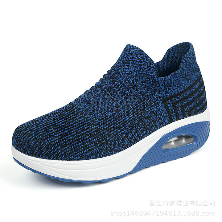 Damen nan gestrickter Schlupf-Walking-Sneaker mit anatomischer Pronationsstütze, Luftpolster-Zwischensohle und sockenähnlichem Schaft Echo Archiv
