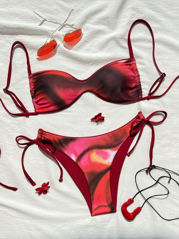 Damen Push-Up Bikini mit raffiniertem Animal-Print und verstellbaren Trägern Echo Archiv
