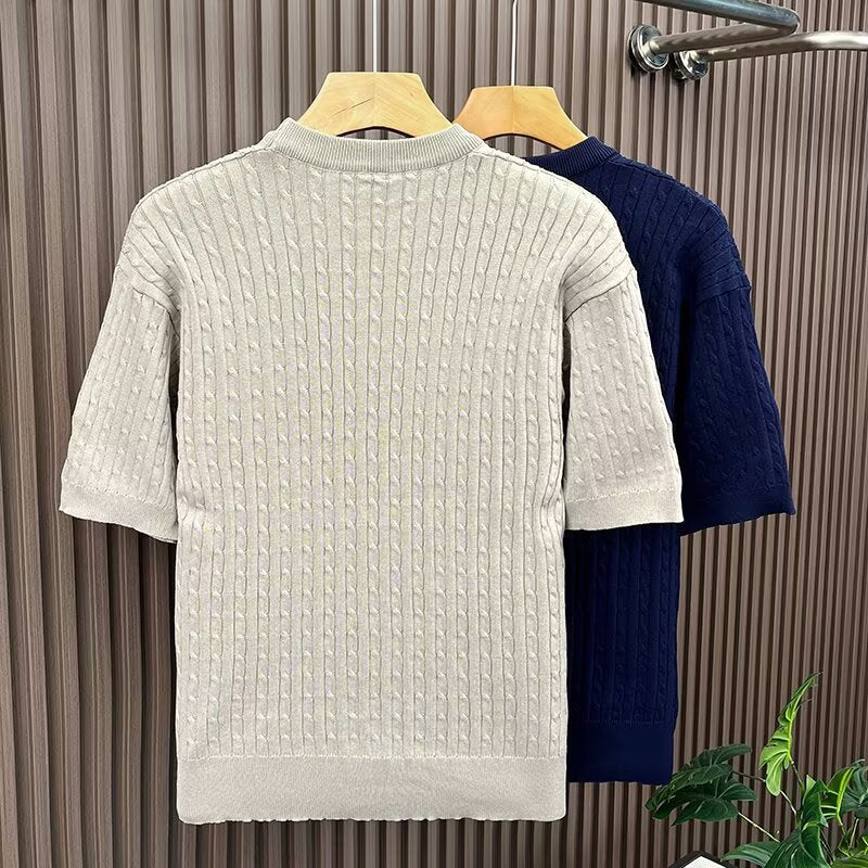 Damen Eleganter Strickpullover mit Kurzarm – Mavelle