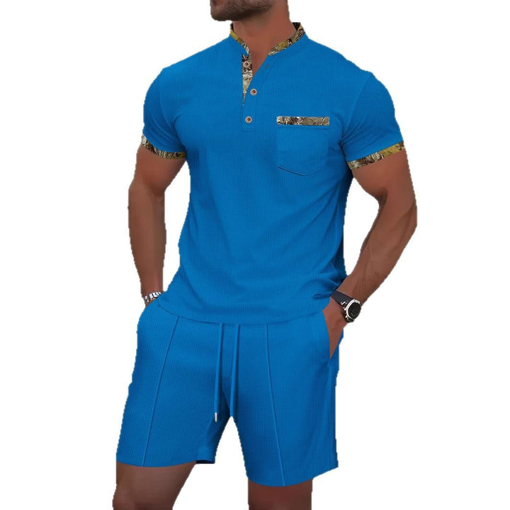 Herren modernes Freizeitshirt mit Kurzarm und praktischer Brusttasche Echoarchiv