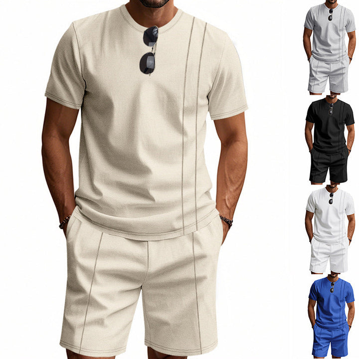 Herren Sportliches Kurzarm- und Shorts-Set aus atmungsaktivem Material Echoarchiv