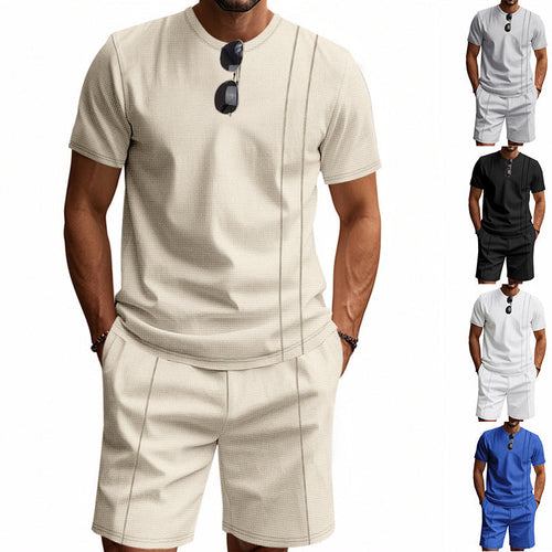 Herren Sportliches Kurzarm- und Shorts-Set aus atmungsaktivem Material Echoarchiv