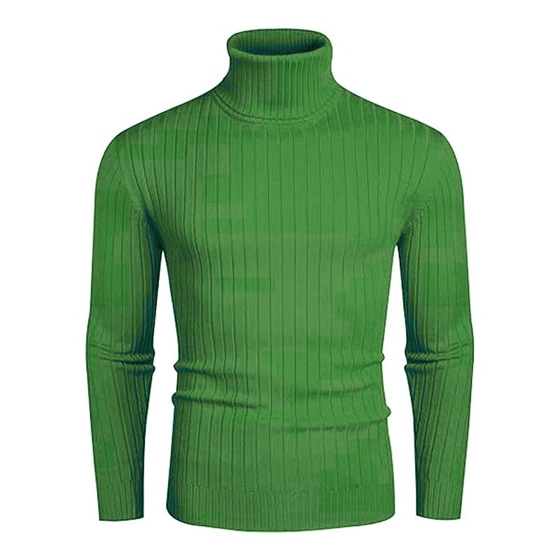 Herren nan gerippter Feinstrick-Rollkragenpullover Slim Fit Echo Archiv