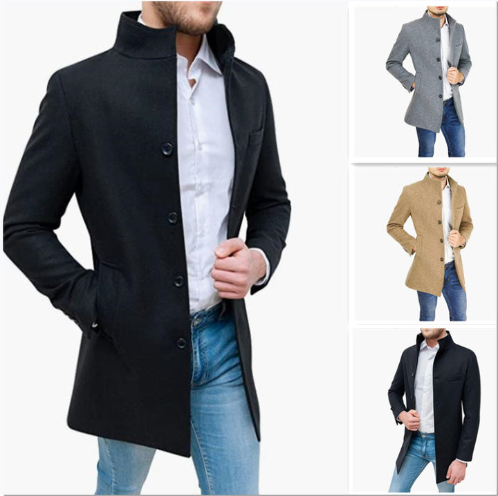 Herren eleganter Melton-Mantel Echoarchiv 1760892244