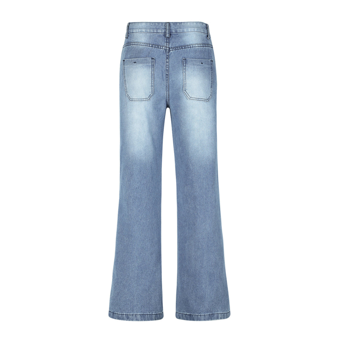 Damen Hochtaillierte weite Denim-Jeans im Palazzo-Schnitt Echo Archiv