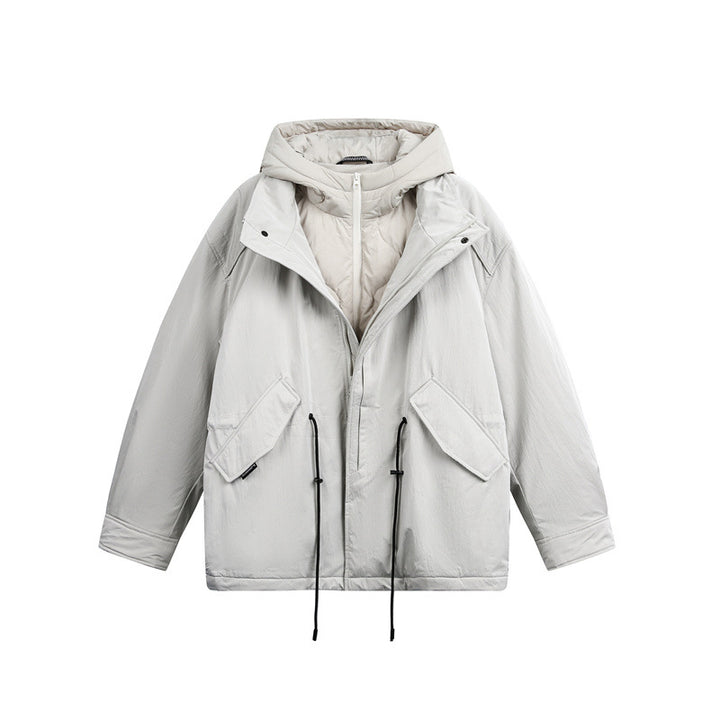 Herren Oversize Parka mit gesteppter Wattierung und Tunnelzug Echoarchiv