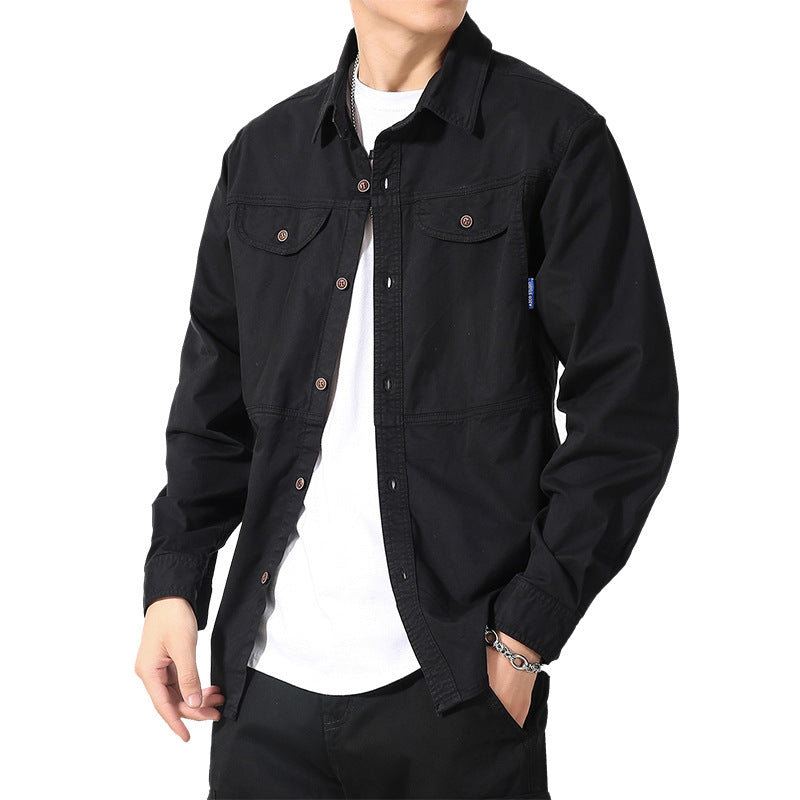 Herren Overshirt aus Baumwoll-Twill mit Brustklappen und entspanntem Regular-Fit Echo Archiv