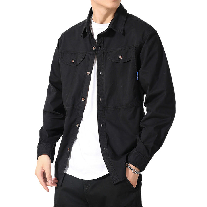 Herren Overshirt aus Baumwoll-Twill mit Brustklappen und entspanntem Regular-Fit Echo Archiv