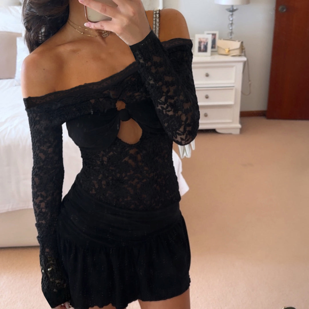 Damen luftiges Strandkleid mit geschnürtem V-Ausschnitt Echo Archiv