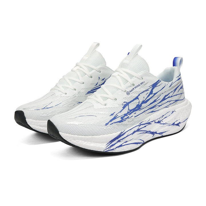 Unisex leichte Performance-Laufschuhe mit gestricktem Obermaterial, reaktiver Hohlkern-Zwischensohle und dynamischem Grafikprint – Tavélo