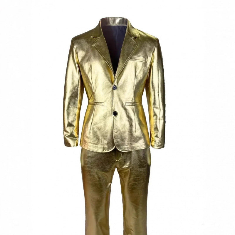 Herren Glamouröser Satin-Anzug Echoarchiv