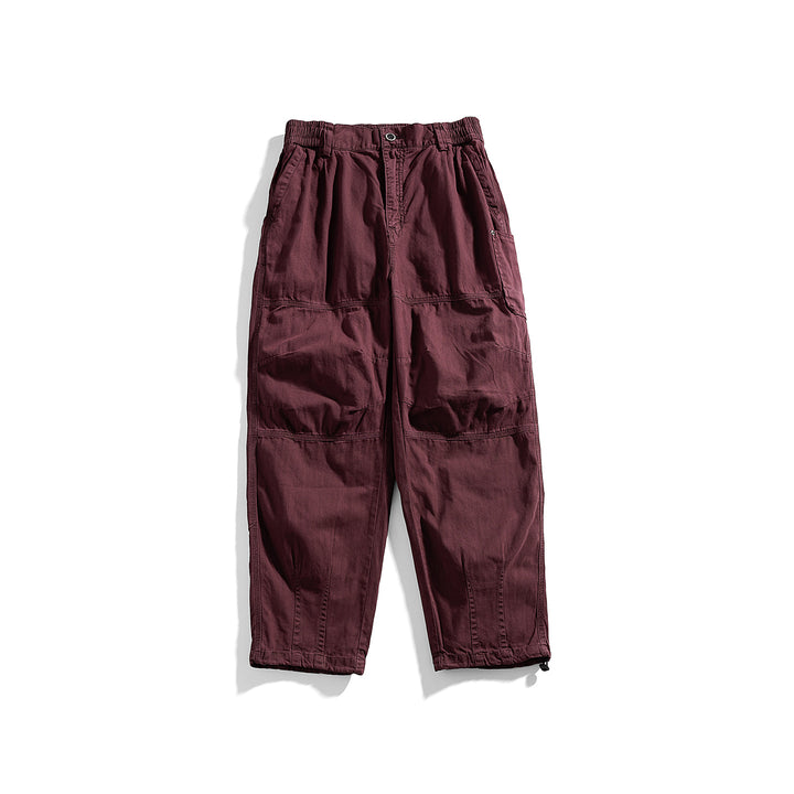 Herren relaxed Utility-Hose mit elastischem Bund, verstärkten Knien und Kordelabschluss Echo Archiv