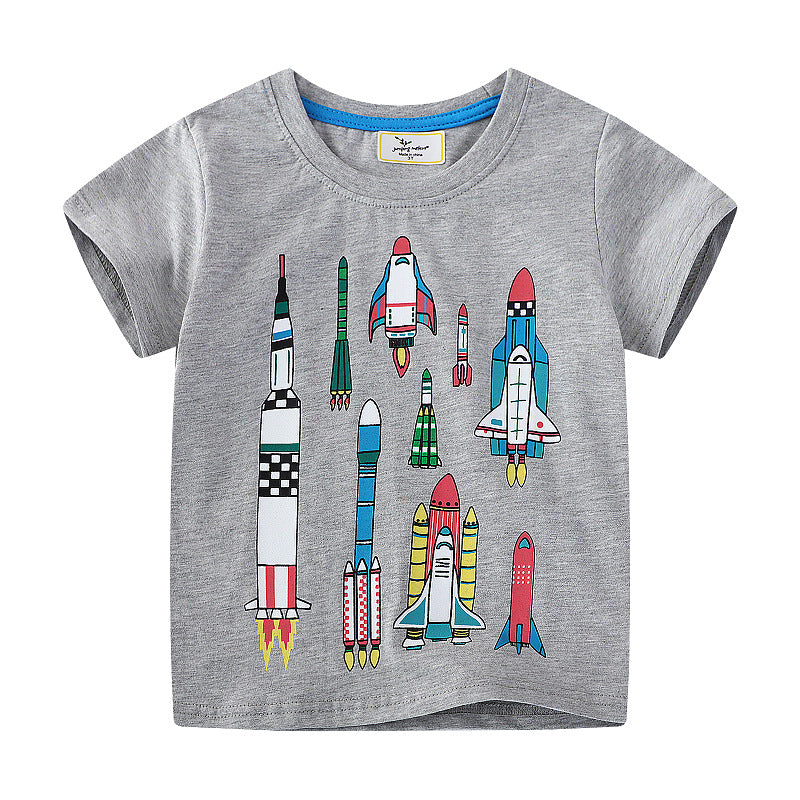 Jungen T-Shirt mit Raketenmotiven Echo Archiv