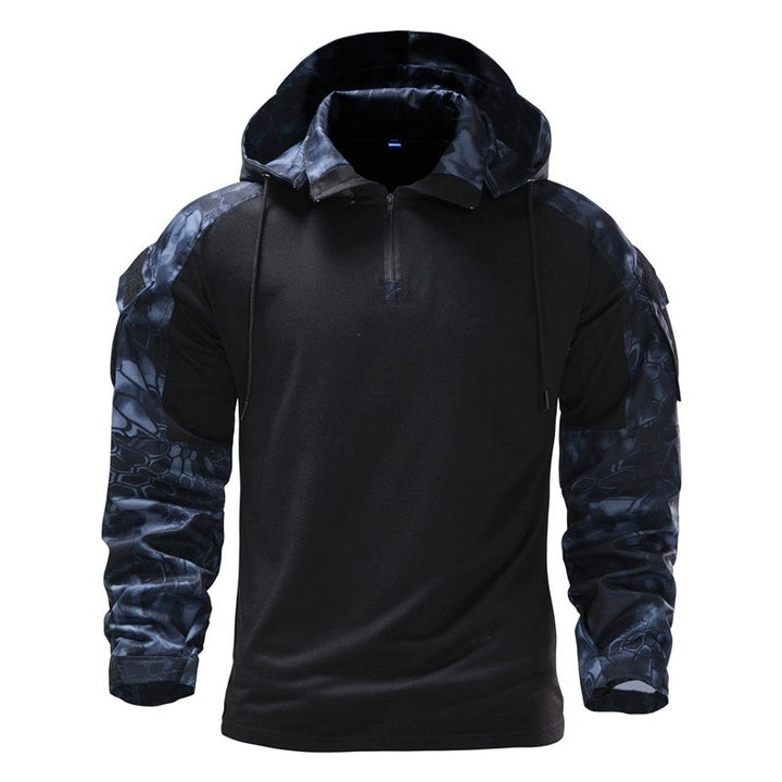 Herren taktischer Pullover mit Kapuze und Camouflage-Ärmeln Echoarchiv