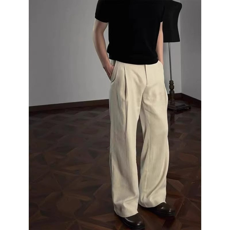 Herren Elegante und bequeme hoch geschnittene Anzughose Echo Archiv