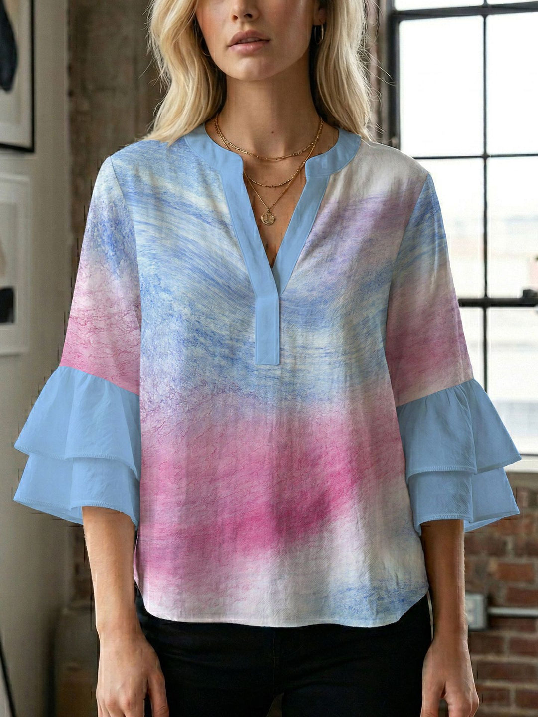 Damen Bluse mit wunderschönen floralem Design Echo Archiv