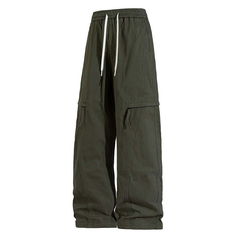 Herren Weite Cargo-Jogginghose im Baggy‑Schnitt mit Kordelbund & Mehrfachtaschen Echoarchiv