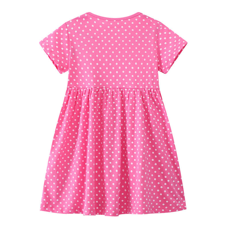 Mädchen Baumwollkleid mit niedlichem Giraffenmuster Echo Archiv