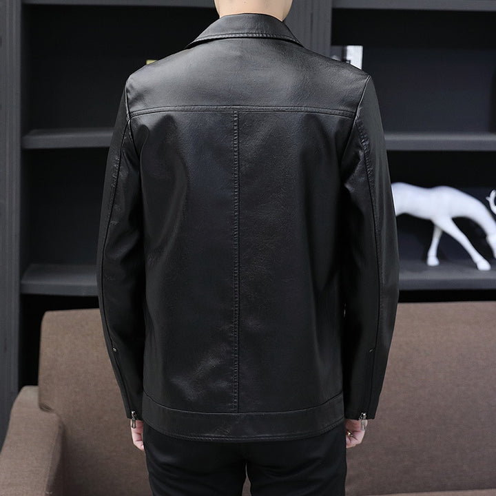 Herren Lederoptik-Zipblouson mit wärmender Teddyinnenlage und minimaler Nahtführung Echoarchiv