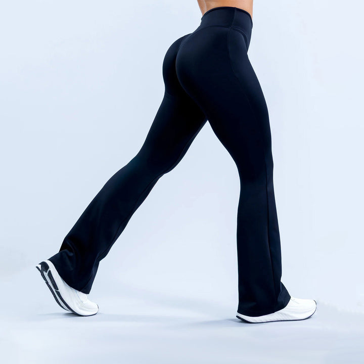 Damen Hoch sitzende Yoga-Hosen mit Ellbogen-Design und Figur formender Passform Echo Archiv