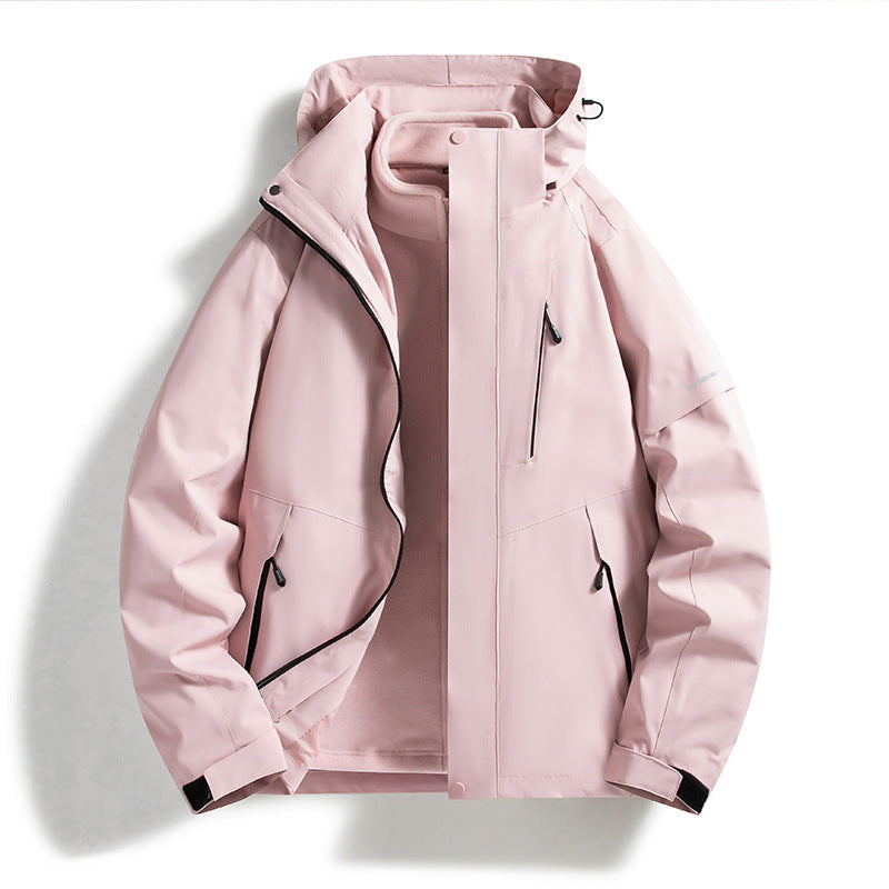 Damen wasserdichte Outdoorjacke mit verstellbarem Kapuzen Echo Archive